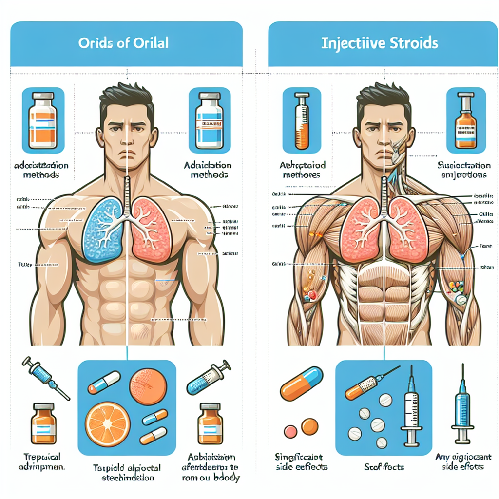 Diferencias entre Esteroides orales oral e inyectable