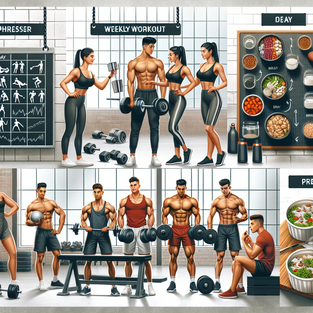 Protocolos semanales con Preparativos para ganar masa muscular