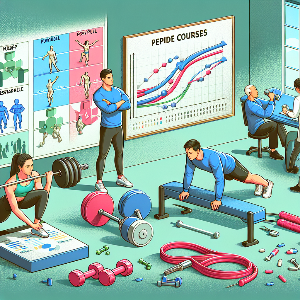 Qué rutina de empuje y tracción va mejor con Cursos de péptidos